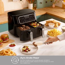 Karaca Air Pro Cook Duo Köz Xxxl 4+4 Litre Airfryer Ruby 8 Kişilik