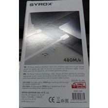 Syrox C146 60W Örgülü Pd Kablo | Iphone 15 Orjinal Görünümlü Kablo 60WATTTYPE-C To Type-C Kablo (60W Type-C Data And Chargıng Cable 60W Pd Power Delıvery)