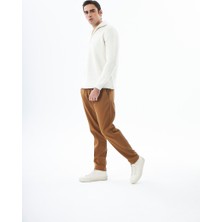 Evoq Nine Pamuklu Beli Lastikli Regular Fit Pantolon Camel