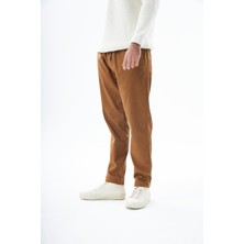 Evoq Nine Pamuklu Beli Lastikli Regular Fit Pantolon Camel