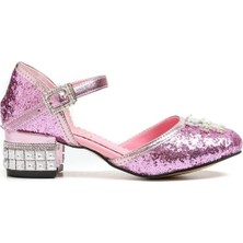 Baby D'S Elsa Topuklu Ayakkabı Taşlı Pembe 36