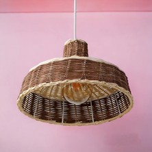 Ocean Point Rattan Tekli Avize Sarkıt Lamba El Yapımı 35X23CM