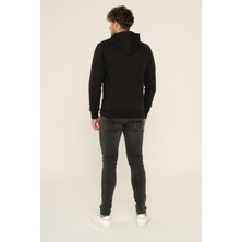 Jack & Jones Logo Baskılı Kapüşonlu Sweatshirt - Round