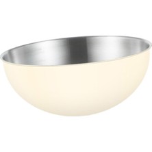 Binduo Çorba Kaseleri Karıştırma Kasesi Hafif Dayanıklı Paslanmaz Çelik Konteyner Servis 22CM Beyaz (Yurt Dışından)