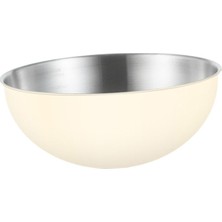 Binduo Çorba Kaseleri Karıştırma Kasesi Hafif Dayanıklı Paslanmaz Çelik Konteyner Servis 22CM Beyaz (Yurt Dışından)