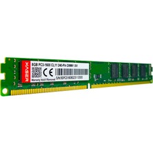 Xaser XS16N11/8 8gb Ddr3 1600MHZ 1.5V CL11 intel ve Amd işlemcilere Uyumlu Masaüstü Pc Ram