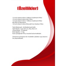 Liberti Su Arıtma Cihazı C Plas Ultra Membranlı Hazır Kurulu Sistem + Duş Başlığı Hediyeli
