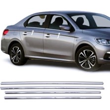 ZNZ Oto Aksesuar Citroen C-elysee 2012 Sonrası Krom Cam Çıtası 4 Prç P.çelik