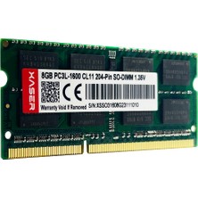 Xaser XS16S11/8 8gb Ddr3 1600MHZ 1.35V CL11 Notebook Ram