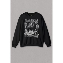 So Cool Unisex Sweatshirt Anime Naruto Death Note Skull King Crow Anime Baskılı Sweat