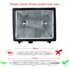 Humble R7S Halojen Ampul 118 mm 200 W 230 V 20'li Paket Halojen Çubuk R7S Halojen Ampul R7S Kısılabilir Halojen Çubuk Lamba Işıkları (Yurt Dışından)