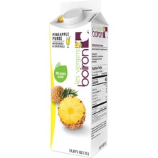 Boiron Les Vergers Boiron Ananas Püresi, 100% Meyve, Tamamen Doğal, Şeker Ilavesiz, Gdo'suz, Koruyucusuz, Aroma Ilavesiz, Vegan, Içecekler ve Kokteyller Için, 1 Litre, 33,8 Fl Oz (1'li Paket)