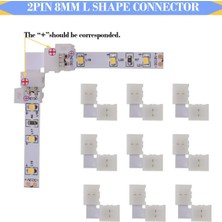 Humble 2 Pin LED Konnektör Kiti, Lehimsiz Konnektörler, 8mm 2pin 2835 LED Şerit Için 2 Yollu Dc Jack Splitter (Yurt Dışından)