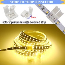 Humble 2 Pin LED Konnektör Kiti, Lehimsiz Konnektörler, 8mm 2pin 2835 LED Şerit Için 2 Yollu Dc Jack Splitter (Yurt Dışından)