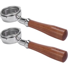 Humble 2X58MM Paslanmaz Çelik Kahve Makinesi E61 Hiçbir Taban Filtre Braketi Kahve Dipsiz Kolu Kahve Kaşığı Ahşap Saplı (Yurt Dışından)