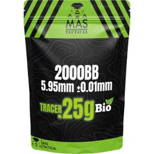 Mas Tactical Bb Tracer 0,25GR (Bio) Airsoft Mermisi (Boncuk)