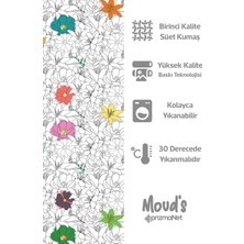 Çiçek Serisi Desenli Süet Dertsiz Masa Örtüsü