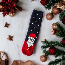 Sembol Yılbaşı Temalı Uzun Havlu Çorap Christmas Yeni Yıl