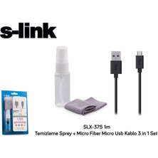 Ereli Teknoloji S-Link SLX-375 Micro USB Kablo+Temizlik Seti