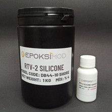 Epoksi Rtv 2 Kalıp Silikonu 1. Sınıf Yumuşak Sıvı Silikon 1 kg 10 Shore Beyaz Renk