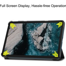 Aqqogib Nokia Tablet T20 Kılıf, Nokia Tablet T20 (TA-1392) 2021 Sürümü 10.36"(Siyah) Için Ince Gölge Üç Katlı Stand Sert Kılıf (Yurt Dışından)