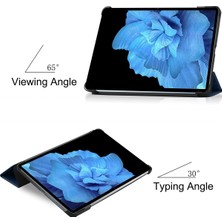 Aqqogib Vivo Pad 11" Için, Üç Katlı Akıllı Tablet Kılıfı, Pc Arka Kapağı Ince Kapak Çoklu Görünüm Standı Vivo Pad 11" Için Sert Kılıf Kapağı Otomatik Uyutma/uyandırma Tablet Kılıfı Koyu Mavi (Yurt Dışından)