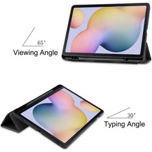 Aqqogib Samsung Galaxy Tab S7/tab S7 Tablet Kılıfı Için 11 Inç, Birinci Sınıf Deri Ince ve Hafif, Otomatik Uyku/uyandırma Sert Üç Katlı Stand Kapağı (SM-T870/T875) Siyah (Yurt Dışından)