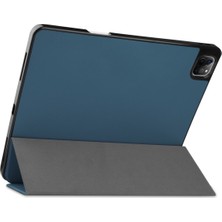 Aqqogib 2021 5. Nesil iPad Pro 12.9" Kılıf, Otomatik Uyandırma/uyku Kapağı, Kalem Tutuculu Kapak, Ince Yumuşak Tpu Arka Akıllı Üçe Katlamalı Stand (Koyu Yeşil) (Yurt Dışından)