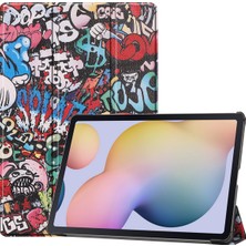 Aqqogib Samsung Galaxy Tab S7 PLUSS7PLUS(T970/T975) Kapak 2020,【OTOMATIK Uyku/uyandırma】deri Ince Üç Katlı Kapak Manyetik Stand Graffiti (Yurt Dışından)