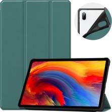 Aqqogib Lenovo Tab P11 Pro Case 11" Için (TB-J607F 2021PAD Pad Plus 11"), Lenovo Tab P11 Pro 11" Tablet Üç Katlı Stand Kapağı Için Ince Hafif Akıllı Kapak 2021'DE Çıktı - Yeşil (Yurt Dışından)