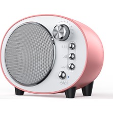 Aqqogib Pembe Retro Hoparlör Kablosuz Mini Taşınabilir Hoparlör Şarj Edilebilir Fm Radyo Stereo Surround Subwoofer Desteği Tf Kart (Yurt Dışından)