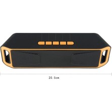 Aqqogib Turuncu Hoparlörler Radyo Stereo Açık Taşınabilir Subwoofer Kablosuz Açık Bilgisayar Akıllı Telefonlar Mp3 USB Fm Stereo (Yurt Dışından)