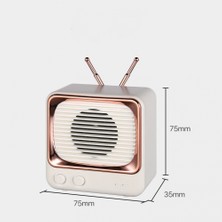 Aqqogib Yeni Retro Taşınabilir Kablosuz Bluetooth Hoparlör Yaratıcı Hediye Sevimli Tv Mini Bluetooth Hoparlör (Yurt Dışından)