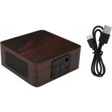 Aqqogib Ahşap Kablosuz Bluetooth Hoparlör Subwoofer Kararlı Taşınabilir USB Masaüstü Retro Hoparlörler Ev Açık Mini Hoparlör Için 60Hz-18KHz (Yurt Dışından)