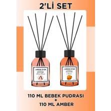 Jardin D'or 2'li Set Avantajı Bebek PUDRASI+AMBER110 ml Çubuklu Oda Kokusu Reed Dıffuser