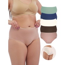 Alya Underwear Kadın Battal Külot 5'li Paket Pamuklu Yumuşak Dokulu 5 Farklı Renk (5xl, 6xl, 7xl)