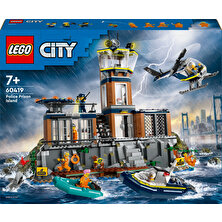 LEGO® City Polis Hapishane Adası 60419 - 7 Yaş ve Üzeri Çocuklar için Yaratıcı Polis Helikopteri İçeren Oyuncak Yapım Seti (980 Parça)