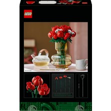 LEGO® Icons Gül Buketi 10328 - Yetişkinler için Dekoratif, Koleksiyonluk ve Sergilenebilir Yaratıcı Çiçek Model Yapım Seti (822 Parça)