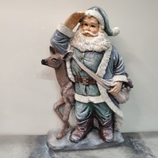 Gardenya Noel Baba Geyikli Polyester Dekoratif Obje & Heykel