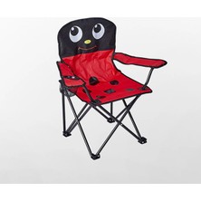 Ciga Shop Uğur Böceği Figürlü Katlanır Çocuk Oyun Kamp Piknik Plaj Sandalyesi