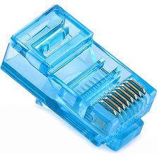 Powermaster PM-22702 RJ45 RJ45 Cat6 8p/8c Mavi Soket (100LÜ Paket)