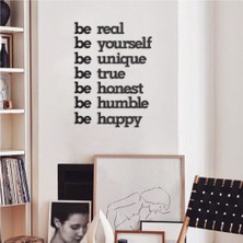 CajuArt Dekoratif Ahşap Modern Duvar Yazısı Be Yourself Tablo