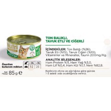 Nutri Feline 85 gr Ton Tavuk Etli Ciğerli 6 Adet Yaş Kedi Maması