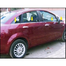 Ebal Oto Fiat Linea Krom Cam Çıtası 8 Prç. 2007 ve Üzeri P.Çelik