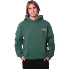 Coredra People Oversize Hoodie Erkek - Yeşil
