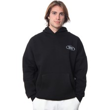 Coredra People Oversize Hoodie Erkek - Siyah