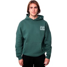 Coredra Future Oversize Hoodie Erkek - Yeşil