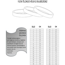 Dkmn Silver 925 Ayar Gümüş Ortası Tektaş Yanları Tırtıklı Yüzük