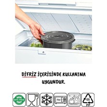 Open Home Mikrodalga ve Difrizde Kullanılabilen Saklama Kabı Seti Yuvarlak 12'li Antrasit