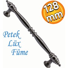 Badem10 Petek Lüx Mutfak Mobilya Çekmece Dolabı Dolap Kapak Kulpu Kulbu Düz Metal Kulp Kulpu Füme 128 mm